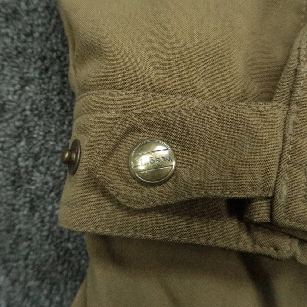 VINTAGE LL Bean Jacket Mens XL Green Brown Gorpcore‎ GTX Full Zip Pockets Chores
